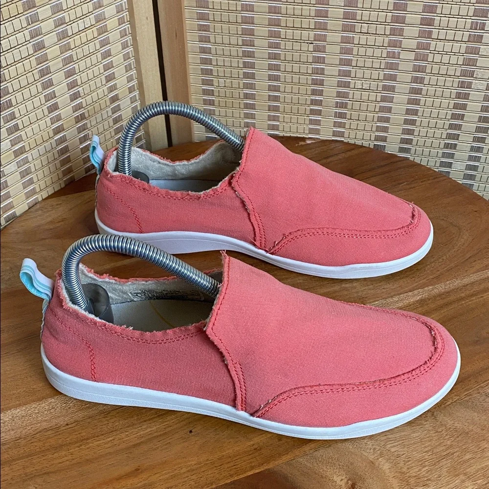Vionic Beach Collection Woman’s 8 Malibu Slip-On Poppy Canvas Sneaker - Picture 3 of 7